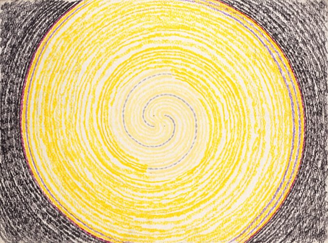 80 45 MED 1976-1977 - Colored pencil and graphite on paper- 9 x 12 in - 23 x 30.5 cm., Sin Titulo